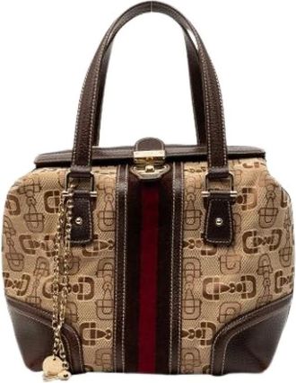 Gucci Pre-owned Handbags, female, Brown, Size: ONE SIZE Pre-owned The Treasure Handbag
