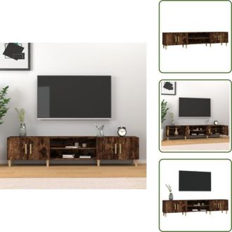 vidaXL The Living Store Mobile TV Rovere Fumo 180x31,5x40 cm in Legno Multistrato - Mobile TV