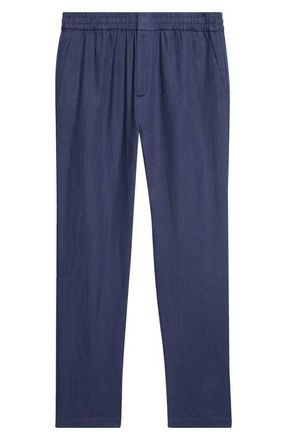 Sunspel Drawstring Linen Trousers in Light Navy at Nordstrom, Size X-Large