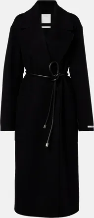 Sportmax Belted oversized virgin wool wrap coat