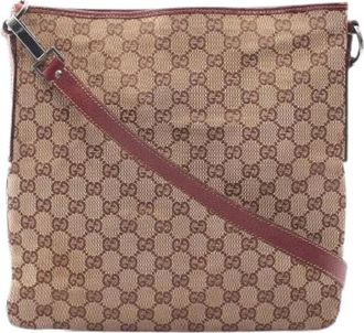 Gucci Pre-owned Borsa a Spalla in Tela GG e Pelle - - Pre-owned - Donna - Marrone - ONE SIZE