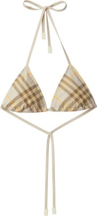 Burberry check-print bikini top - women - Polyamide/Elastane/Polyamide/Elastane - S - Neutrals