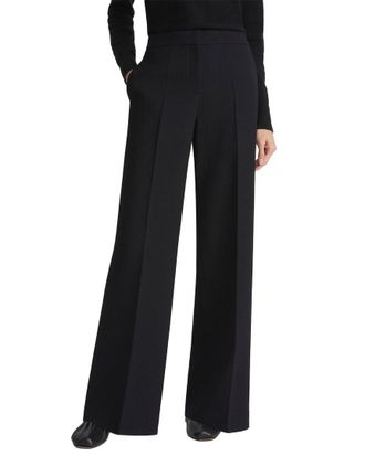 Lafayette 148 New York Plus Dalton Wide Leg Wool Pant