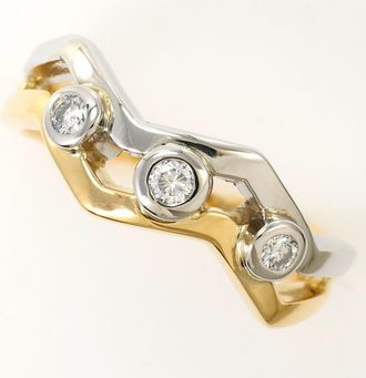 C&A Platinum Yellow Gold Yellow Gold (18K) Platinum 900 Band Ring (Pre-Owned)