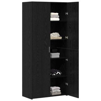 Berkfield Home Highboard Black Oak 40x42.5x185 cm Engineered Wood
