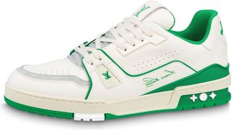Louis Vuitton LV Trainers White Green 1ABNIS