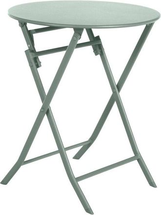 Hesperide Tavolo da giardino pieghevole rotondo greensboro verde oliva, 2 posti a sedere, in acciaio trattato con polveri epossidiche - Hespéride