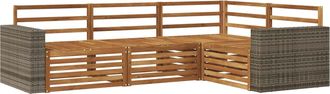 vidaXL Conjunto De Sof&aacute;s De Exterior 4 Uds. Natural Vidaxl