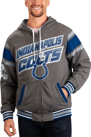 G-III Sports by Carl Banks Mens G-III Sports by Carl Banks Royal/Gray Indianapolis Colts Extreme Full Back Reversible Hoodie Full-Zip Jacket at Nordstrom, Size X-Large