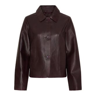 Notyz Notyz - Leren Jassen - Dames - Jassen - Bruin - Maat: 2XL Leer