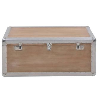 Berkfield Home Storage Box Solid Fir Wood 91x52x40 cm Brown | Size: 91 x 52 x 40 cm