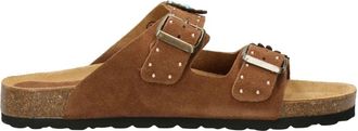 Taji Schoenen, Dames, Bruin, 41 EU, Leer, Bucklet 159 Sandaal