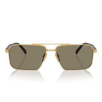 Prada Sunglasses Pra57 S 5 Ak90 F Gold/Light Brown Unisex