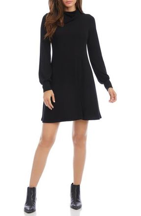 Karen Kane Drape Neck Sweater Dress in Black at Nordstrom, Size Small