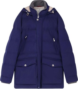 Brunello Cucinelli Padded Wool Jacket-Uomo