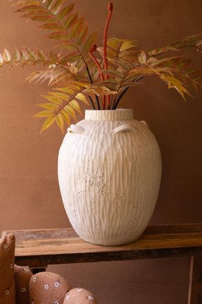 Kalalou Stone Composite Urn With Four Handles