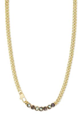Melinda Maria Julian Loves Labradorite Necklace in Gold-Lab at Nordstrom, Size 18