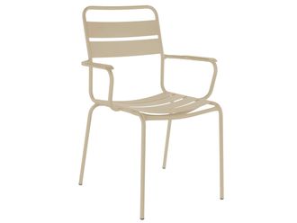 Schubiger M&ouml;bel Metall-Lattenstuhl Glarus mit Armlehne