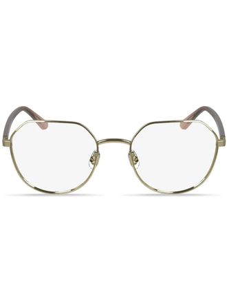 Calvin Klein octagonal frame glasses - Gold
