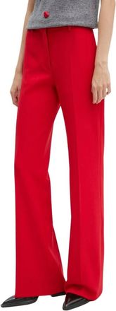 Msgm Msgm, Broeken, Dames, Rood, S, Polyester, Rechte broek