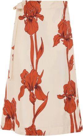 La DoubleJ Womens Pareo Midi Skirt In Iris