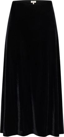 Part Two Donkerblauwe Rok met Elastische Taille - Dames - Midirokken - Blauw - XL - Rokken