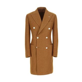Lubiam Heren, Mantels, Bruin, Maat: 2XL