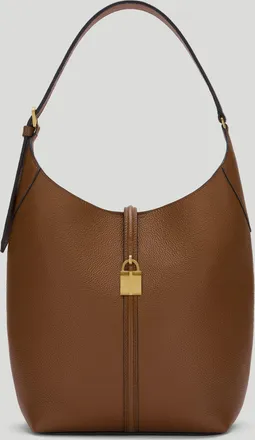 DeMellier The Siena Bucket in Tan Small Grain Leather Shoulder bag