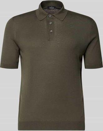 Gran Sasso Slim Fit Poloshirt aus reiner Seide in Oliv, Gr&ouml;&szlig;e 50