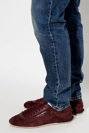 Dolce & Gabbana Lipari Suede Sneakers, Mens, Burgundy