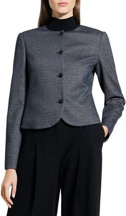 Theory Clean Herringbone Jacket in Navy Multi - G2S at Nordstrom Rack, Size 12