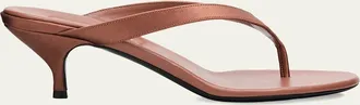 Miu Miu Satin Kitten-Heel Thong Sandals