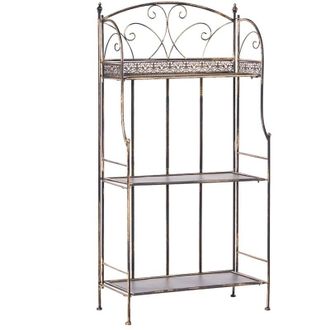 Beliani Shelving Unit VILLADOSE Metal 60 cm 30 cm Black