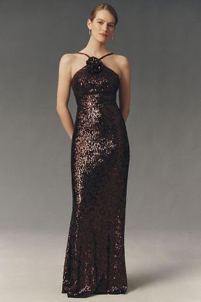 Dress The Population Neomi Rosette Maxi Dress