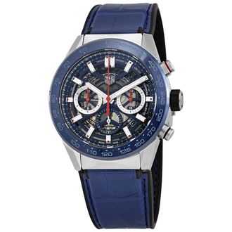 Tag Heuer Pre-owned Tag Heuer Chronograph Automatic Blue Dial Mens Watch CBG2A11.FC6460