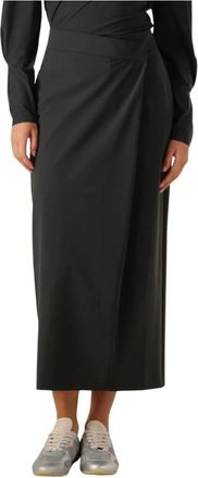 JapanTKY Seishi Maxi Rok - Dames - Midirokken - Grijs - S - Rokken