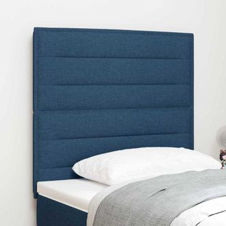 vidaXL Testiera con testiera Blu 100 cm Tessuto vidaXL