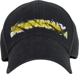 Balenciaga Caps, unisex, Black, Size: L Messy Spray Cap