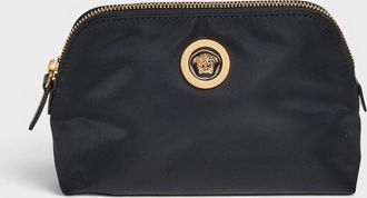 Versace Womens Medusa Logo Cosmetic Bag Black - Size: O/S