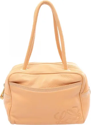 Loewe Orange Leather Handbag Tote Bag (Pre-Owned)