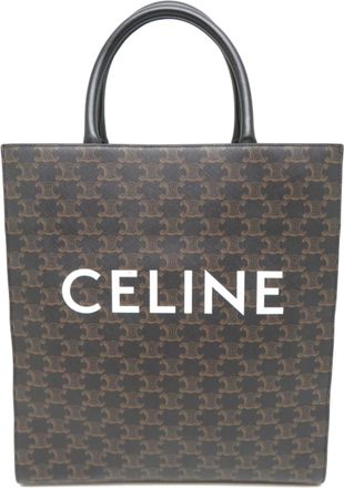 Celine Brown Pvc Leather Tote Bag (Pre-Owned)