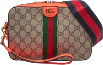 Gucci Pre-owned Ophidia Crossbody Bag - Dames - Vintage Schoudertas - Bruin - ONE Size - Leer - Vintage