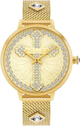 Police Gouden Damesmode Horloge - Dames - Horloges - Geel - ONE Size - Accessoires