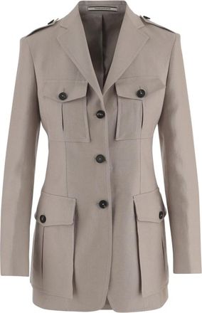 Tagliatore Giamila Blazer - Dames - Blazers - Beige - L - Linnen - Jassen