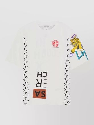 Marine Serre crew neck graphic print short sleeve shirt