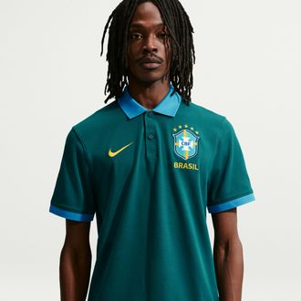 Nike Brazil The Nike Mens Polo Nike Mens Dri-FIT Soccer Polo in Green | IB6200-381