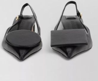 Jacquemus slingback sandals block heel pointed toe
