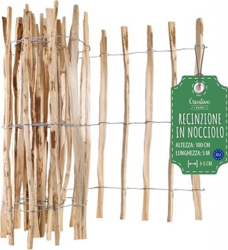 Creative Home Recinzione Nocciolo 100x5 M - Spazio Listelli 3-5 Cm