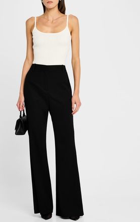 Courrèges Logo Ribbed Knit Tank Top