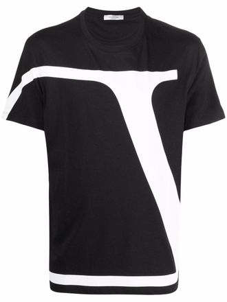 Valentino Garavani T-shirt VLogo Signature con stampa - Nero